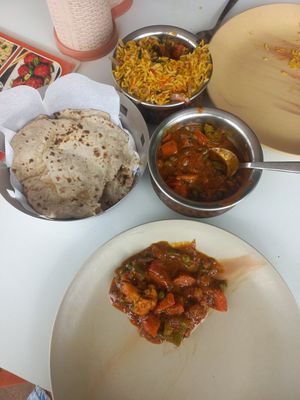 Veg Kadai, Chapathi, Veg Biriyani at KANHA PURE VEG RESTAURANT in Anjuna