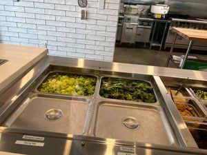 A continuation of the obviously fresh and cleanly displayed foods used. at Just Falafel Vegan Cafe in Houston