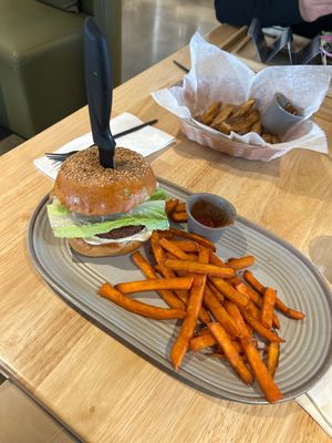   at Just Falafel Vegan Cafe in Houston