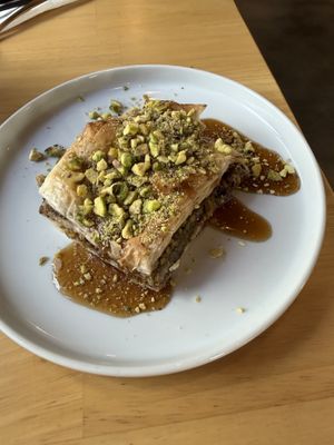 Pistachio Baklava  at Just Falafel Vegan Cafe in Houston