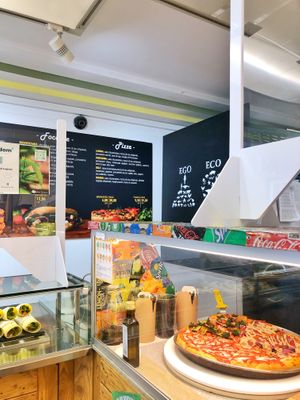 The inside of the restaurant  at Natural Food in Lugano