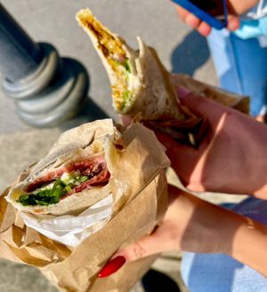 Wrap boscaiola & vebab, THEY ARE AMAZING!!! at Natural Food in Lugano