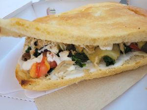 tuna foccacia at Natural Food in Lugano