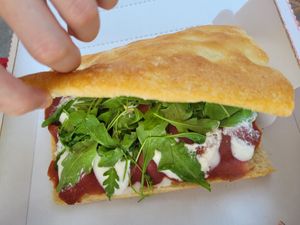 ham foccacia at Natural Food in Lugano