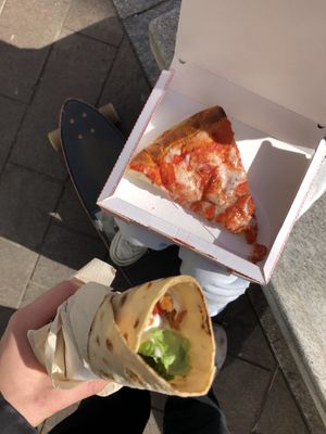 kebab and pizza  at Natural Food in Lugano
