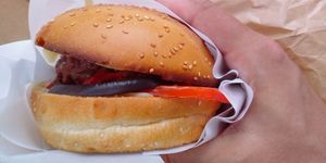 One of the veggie burgers. at Natural Food in Lugano