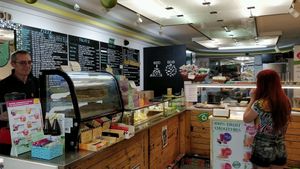 cafe interior  at Natural Food in Lugano