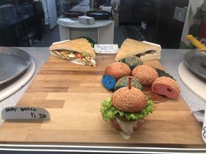 Burgers pizza farcita at Natural Food in Lugano