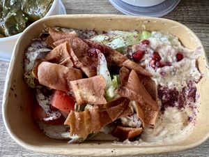 Babaganoush and foul   at Falafel Chef - Kiosk in Liverpool