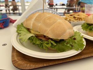 Vegan burger  at Chiosco al Faro di Punta Sabbioni in Cavallino-treporti