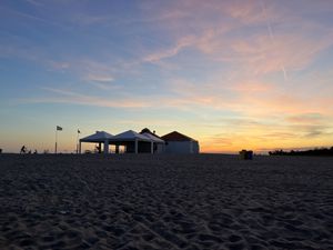 View from the water at sunset  at Chiosco al Faro di Punta Sabbioni in Cavallino-treporti