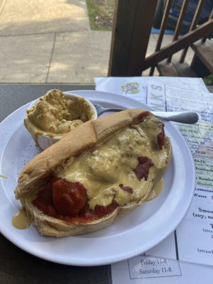 Awesome “meatball sub"  at Cashew in Chattanooga