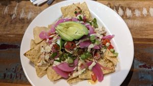 Jackfruit Nachos at Cashew in Chattanooga