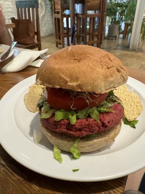 Beet Burger  at Cashew in Chattanooga
