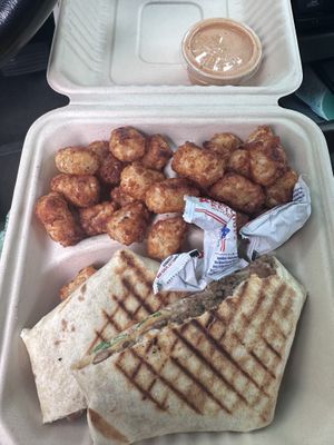Tots and spicy aioli.   at Cashew in Chattanooga