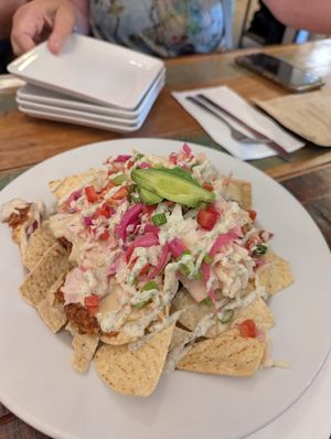 Bbq jackfruit nachos at Cashew in Chattanooga