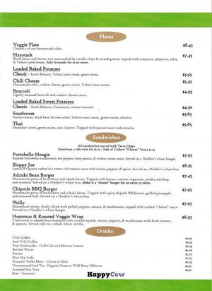 menu- pg 2  at Cashew in Chattanooga