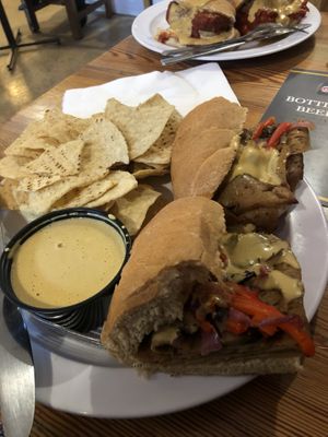 Philly cheesesteak with nachos! Sooo good!  at Cashew in Chattanooga