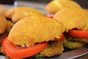 burger at Vegan Time in Arad