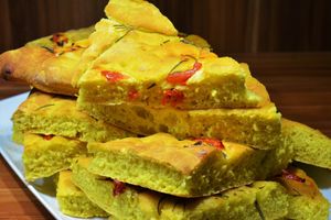 focaccia at Vegan Time in Arad