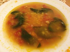 Vegan Time lentil soup at Vegan Time in Arad