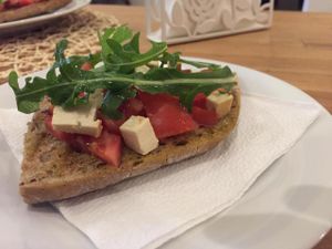 Bruschetta at Vegan Time in Arad