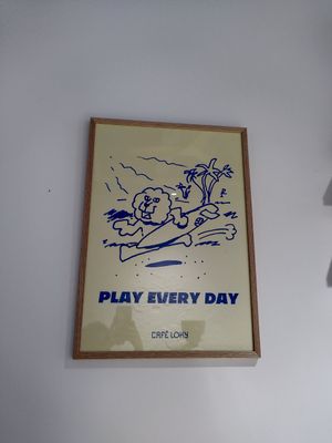 Poster at Café Loky in Biarritz