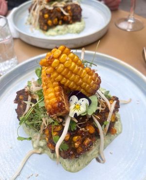 Sweet corn fritter  at Kiss the Koala in North London