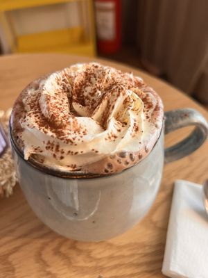 Hot chocolate  at Queen Beans in Uppsala