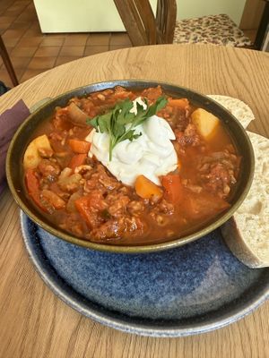 Goulash soup  at Queen Beans in Uppsala