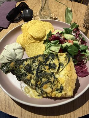 Spinach pie  at Queen Beans in Uppsala