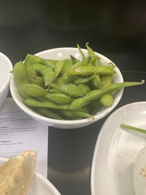 Salted edamame at Namamen in Basel