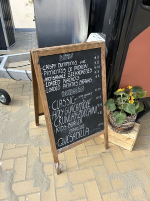 menu  at terra food truck in Zeebrugge