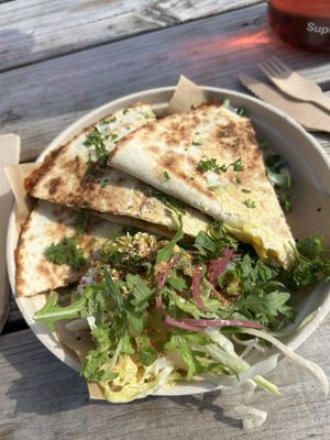 quesadillas (13€)  at terra food truck in Zeebrugge