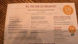 Menu at Toby Carvery - Formby in Formby