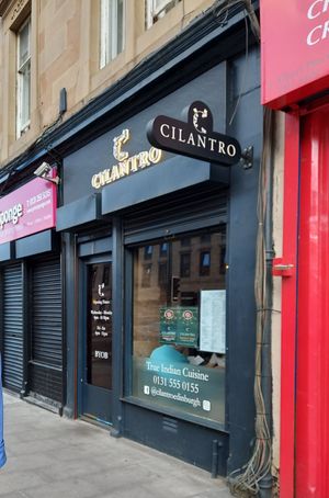 Facade at Cilantro in Edinburgh