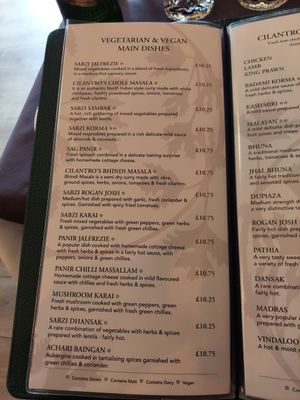 Vegetarian & vegan options at Cilantro in Edinburgh