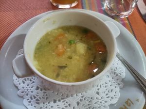 Good Soup of the Day at La Perla Restaurant in Guernsey
