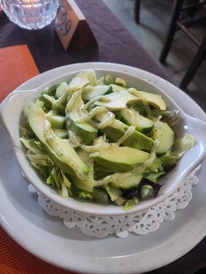 Green Salad at La Perla Restaurant in Guernsey