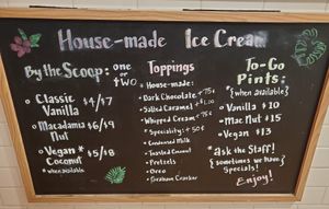 "Regular" ice cream options at Zephyr Ice in Portland