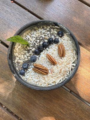 Banana bowl  at Antigua Coffee & Bakery in San Jose Del Cabo