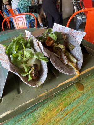Vegan tacos  at La Lupita Taco & Mezcal in Cabo San Lucas