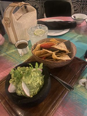 Chips and guac  at La Lupita Taco & Mezcal in Cabo San Lucas