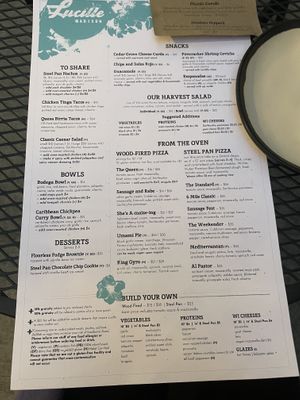 Menu 10/2025  at Lucille in Madison