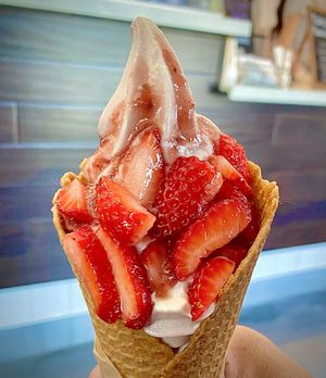 Strawberry, strawberry, strawberry!✨  at Yoga-urt in Granada Hills