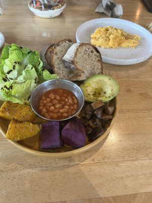 Vegan breakfast with side of egg  at Bean Brothers The LINC KL in Kuala Lumpur