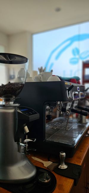 Beautiful coffee machine at Koh Beans in Koh Samui