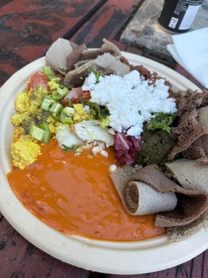 Mix of Everything :) at Anbesit - The Ethiopian Food Truck in Uppsala