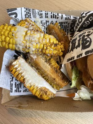 Corn ribs with sauce  at Everdale Cafe & Gelato in Springvale