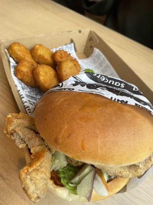 Crispy Mushroom Burgerr  at Everdale Cafe & Gelato in Springvale